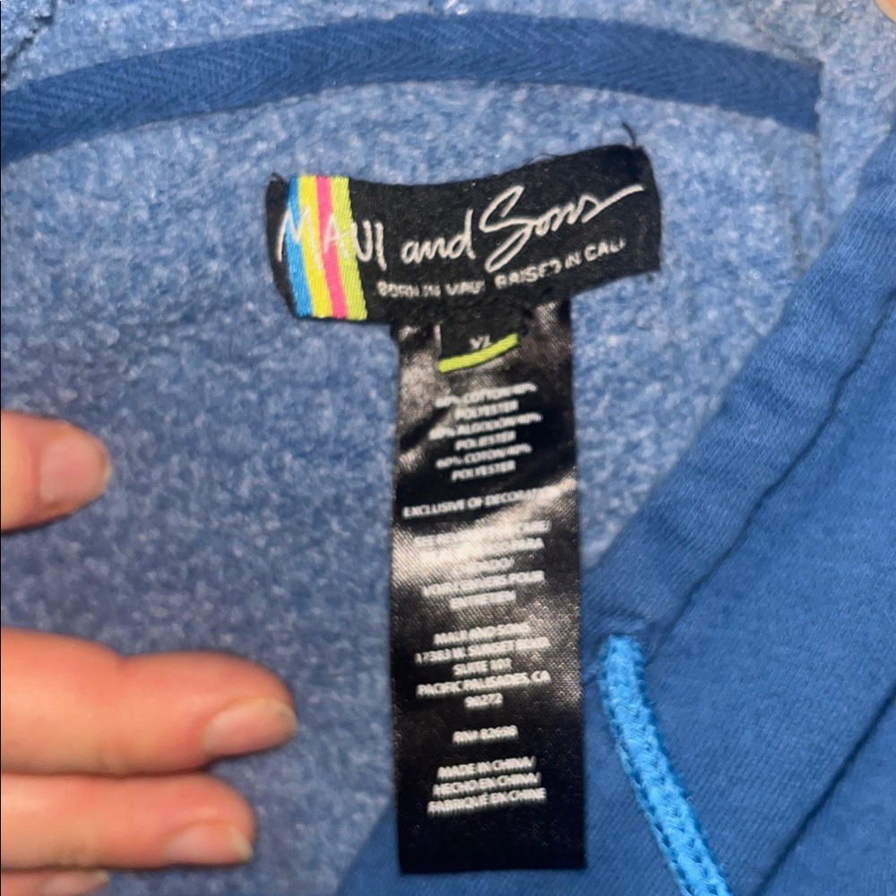 FLASH SALE! Maui and Sons Blue Hoodie size xl - Picture 4 of 4